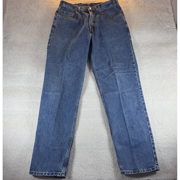 VINTAGE Levis Jeans Mens 36x34 Blue Denim 550 Relaxed Fit Tapered Leg Red Tab - Picture 2 of 8